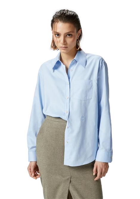 Camicia in Oxford di cotone azzurra PINKO | Camicie | 103708 A1Y0G52